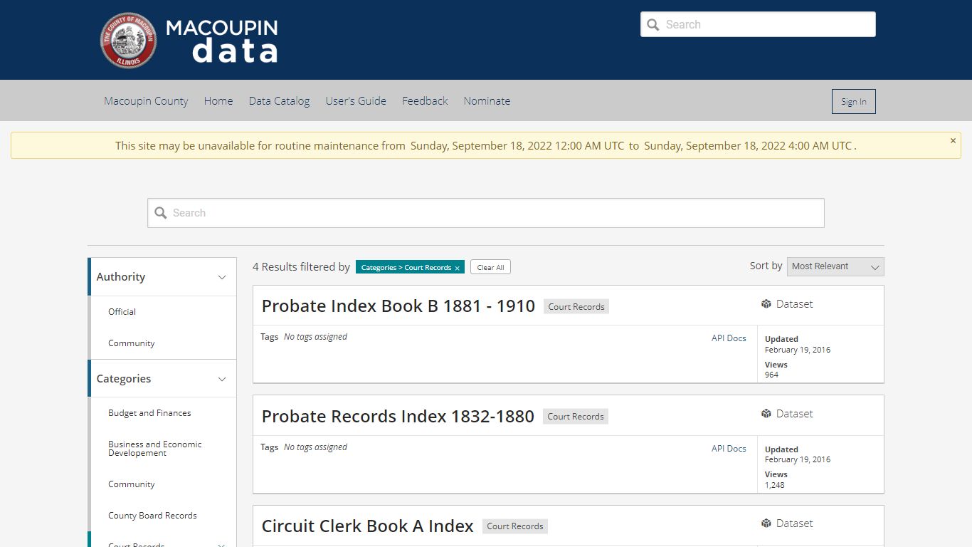 Categories > Court Records - Macoupin County, IL